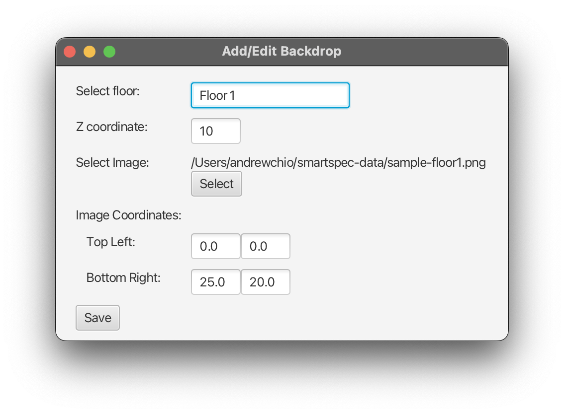 Input form for Backdrop File
