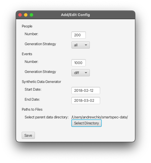 Input form for Config File
